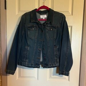 Time and Tru Women's Dark Blue Denim Jacket - Classic Jean Jacket